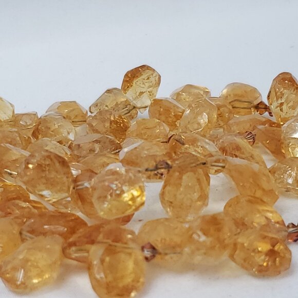 Gorgeous Pear Shaped Yellow Citrine Stone Necklace - Picture 8 of 8